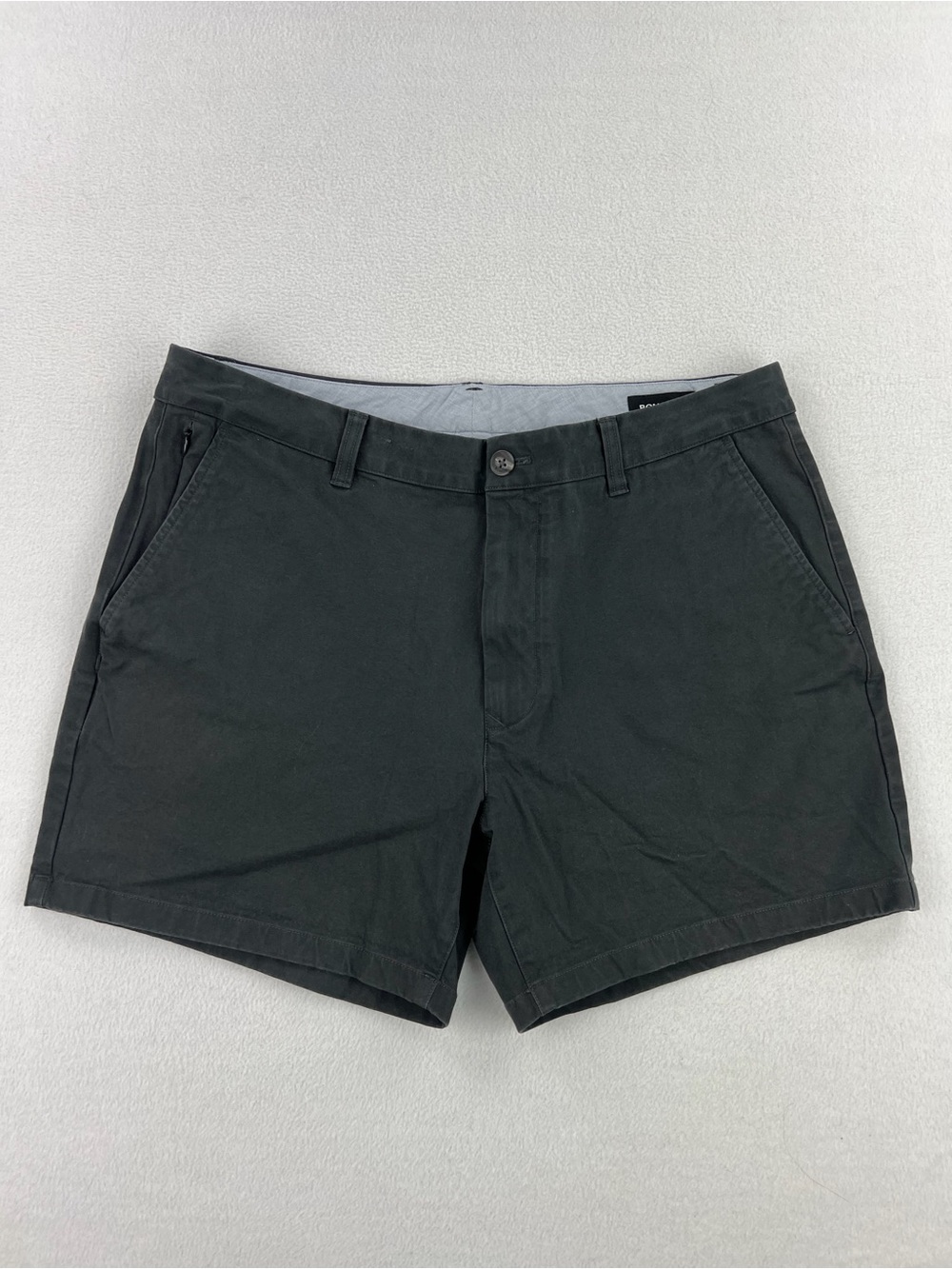 Bonobos Mens Dark Charcoal Gray Chino Shorts Standard 5” Inseam Size 36